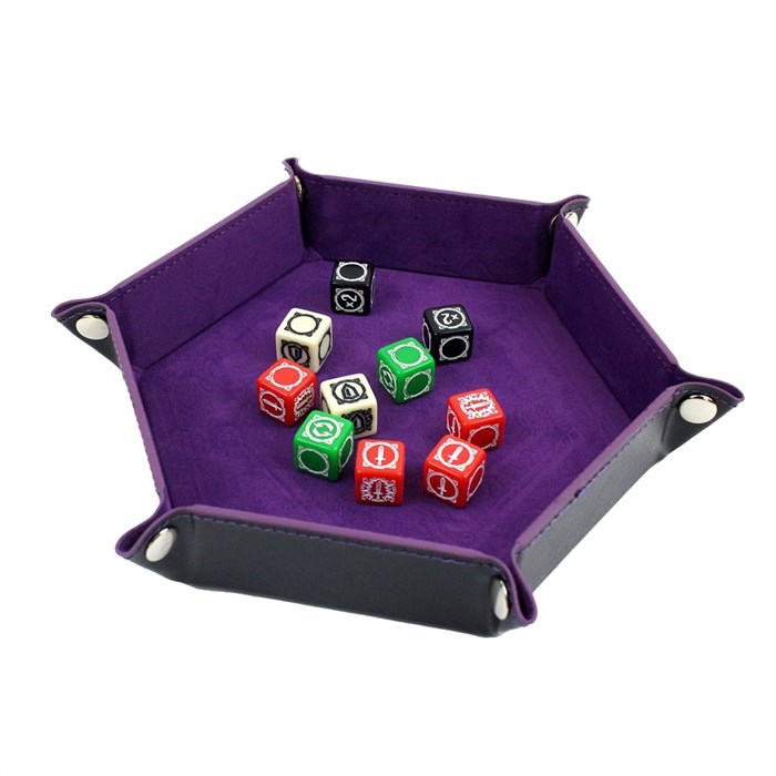 Dice Tray для кубиков TORNSCAPE DND Чёрный с фиолетовым - фото 12638