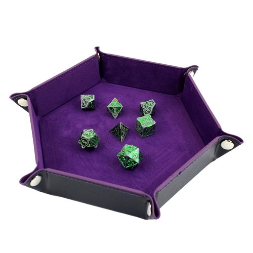 Dice Tray for dice TORNSCAPE DND Black with purple - photo 18052