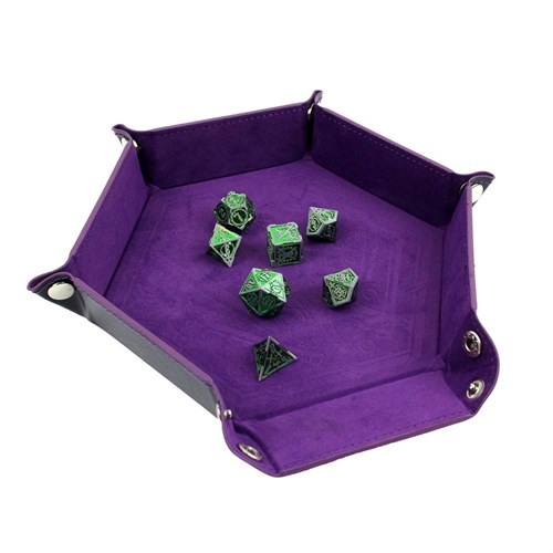 Dice Tray for dice TORNSCAPE DND Black with purple - photo 18053