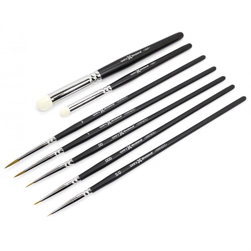 Artistic brushes for miniatures and modellers, set of 7 pieces - photo 19132