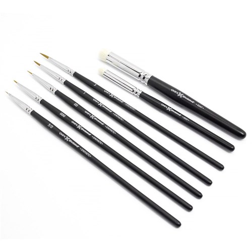 Artistic brushes for miniatures and modellers, set of 7 pieces - photo 19134