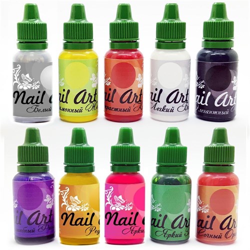 Paint Set Nail Art Mid (10 Colours) - photo 20428