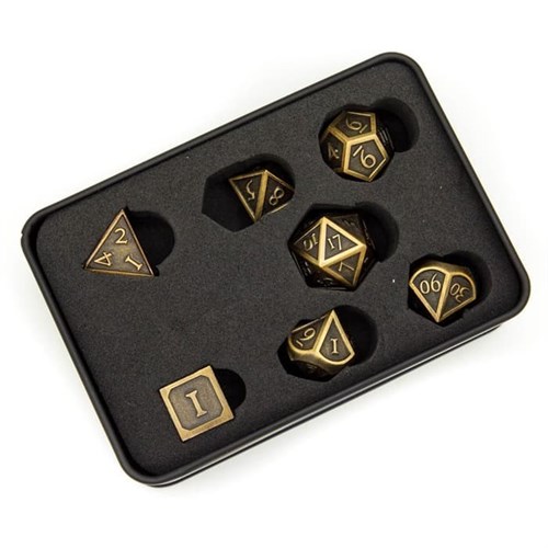 Set Metal Dice Ork's Workshop Clockwork Bronze (Dented Dented Case) - photo 20821
