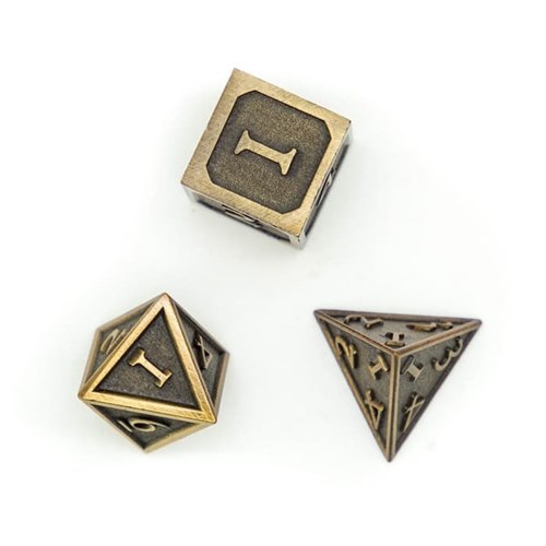 Set Metal Dice Ork's Workshop Clockwork Bronze (Dented Dented Case) - photo 20824