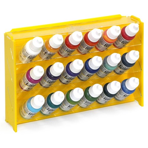 OW Plastic Rack Yellow for Paints 18 Bottles Mk-1 (Vallejo) - photo 21121