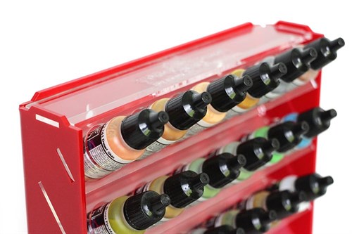 OW Plastic Rack Red for Paints 36 Bottles Mk-1 (Vallejo) - photo 21139