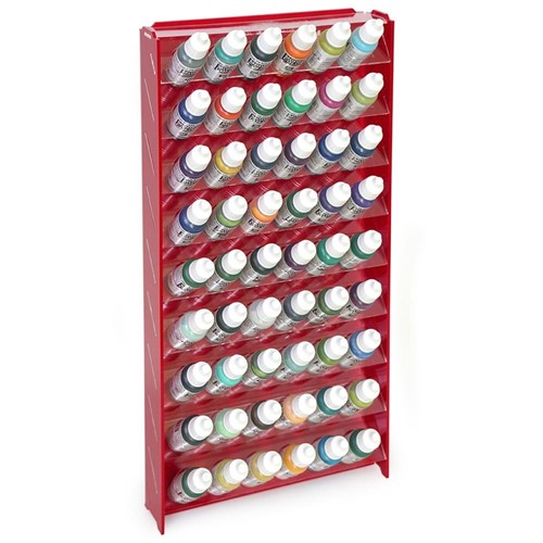 OW Plastic Rack Red for Paints 54 Bottles Mk-1 (Vallejo) - photo 21143
