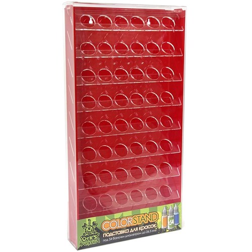OW Plastic Rack Red for Paints 54 Bottles Mk-1 (Vallejo) - photo 21145
