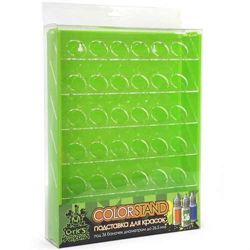 OW Plastic Rack Green for Paints 36 Bottles Mk-1 (Vallejo) - photo 21709