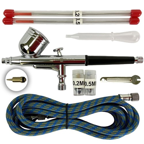 Airbrush OW "Spectrum-1for" + Set (Hose, 3 Nozzle, 3 Needle, Pipette) - photo 21987