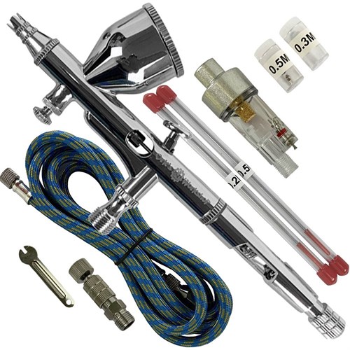 Airbrush OW "Sputnik-1" Universal + Set (Hose, 3 Nozzle, 3 Needle, Filter) - photo 22005