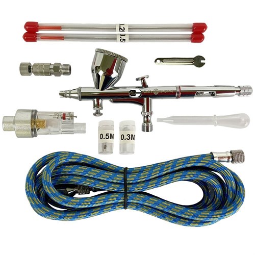 Airbrush OW "Sputnik-1" Universal + Set (Hose, 3 Nozzle, 3 Needle, Filter) - photo 22007