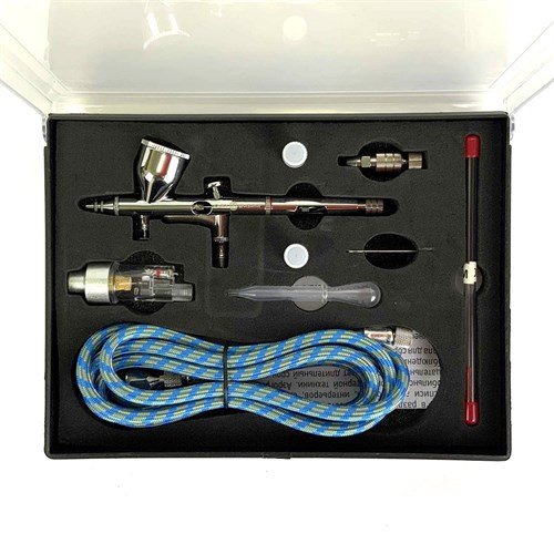 Airbrush OW "Sputnik-1" Universal + Set (Hose, 3 Nozzle, 3 Needle, Filter) - photo 22009