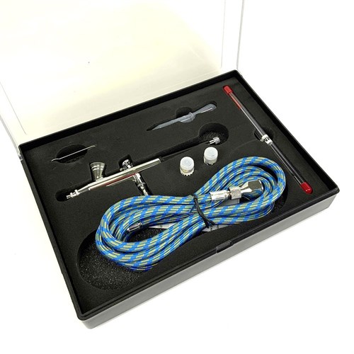 Airbrush for Nail Art and Modelling OW "Spectrum-2for" + Set (Hose, 3 Nozzle, 3 Needle, Pipette) - photo 22023