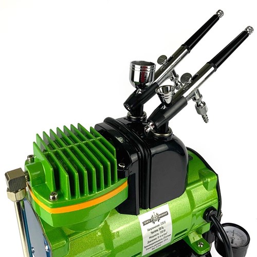Airbrush Compressor OW «Meteor-2», with Pressure Regulator, Automatic, Air Tank - photo 22367