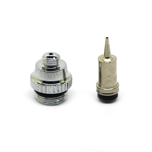 Nozzle + Air Cap Body for Airbrushes, Diameter 0.2 mm (Self-Centring) OW - photo 22379