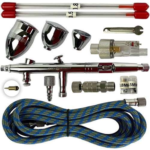 Airbrush OW "Sputnik-3" Universal + Set (Hose, 3 Nozzle, 3 Needle, Filter) - photo 22395