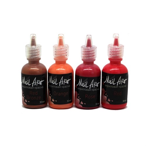 Set Pearlescent Paints for Airbrushing on Nails OW Nail Art Pearly (12 Colours 30 ml Each.) - photo 22410