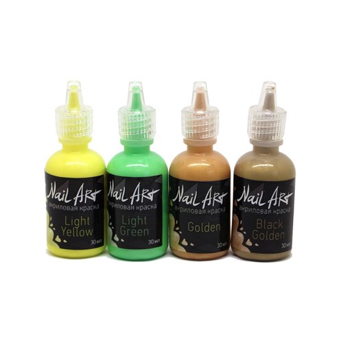 Set Pearlescent Paints for Airbrushing on Nails OW Nail Art Pearly (12 Colours 30 ml Each.) - photo 22411
