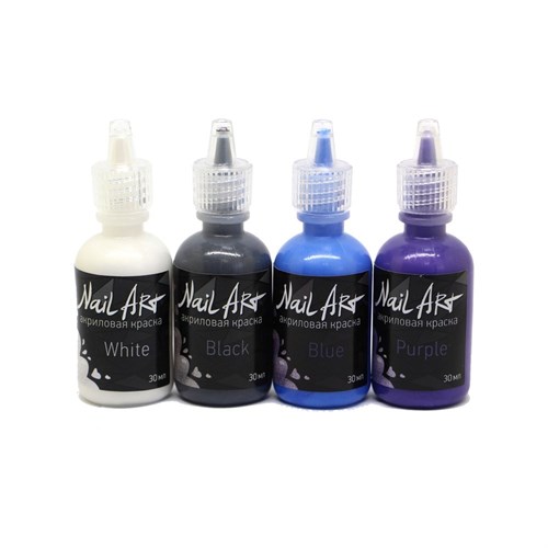Set Pearlescent Paints for Airbrushing on Nails OW Nail Art Pearly (12 Colours 30 ml Each.) - photo 22412