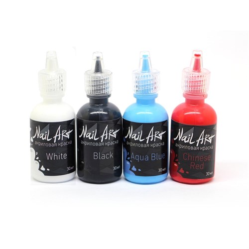 Set Acrylic Paints for Airbrushing on Nails OW Nail Art (12 Colours 30 ml Each.) - photo 22415
