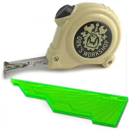 Set Measuring Accessories for Warhammer 40000: Tape Measure + Ruler (Desert) OW - photo 22608