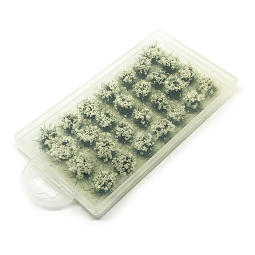 Scenic Flower Tufts White - 28pcs 10 mm - photo 23590