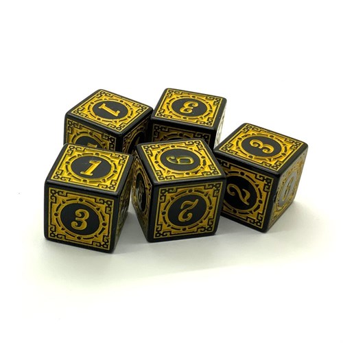 Dice D6 16 mm 5pcs. Gaming Yellow - photo 25313