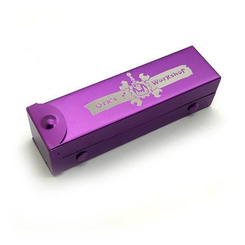 Dice D6 Aluminium 16 mm 5pcs. Purple in Tube - photo 25316