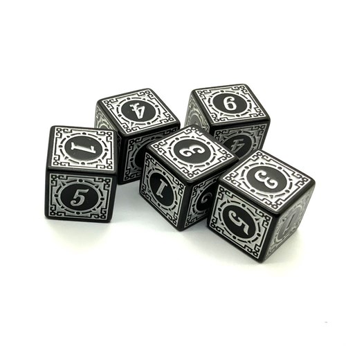 Dice D6 16 mm 5pcs. Gaming White - photo 25322