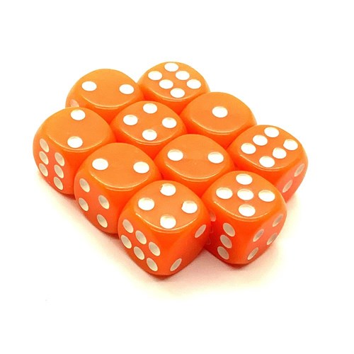 Dice D6 16 mm 10pcs. Orange - photo 25326