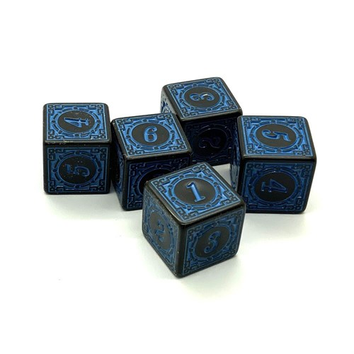 Dice D6 16 mm 5pcs. Gaming Blue - photo 25355