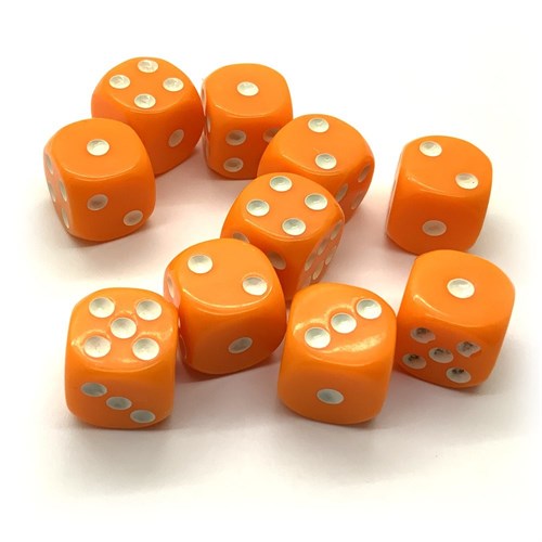 Dice D6 16 mm 10pcs. Light-Orange - photo 25384