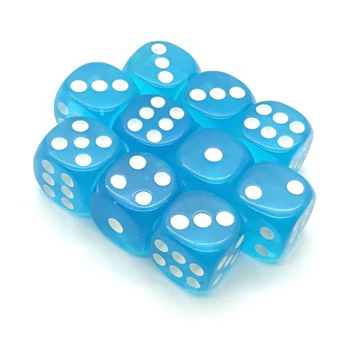 Dice D6 14 mm 10pcs. Light Blue Transparent - photo 25439