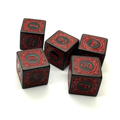 Dice D6 16 mm 5pcs. Gaming Red - photo 25445