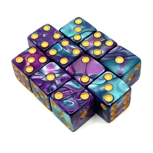 Dice Set D6 Pearlescent Price of Knowledge 16 mm with Square Corners (10 pcs.) - photo 25472