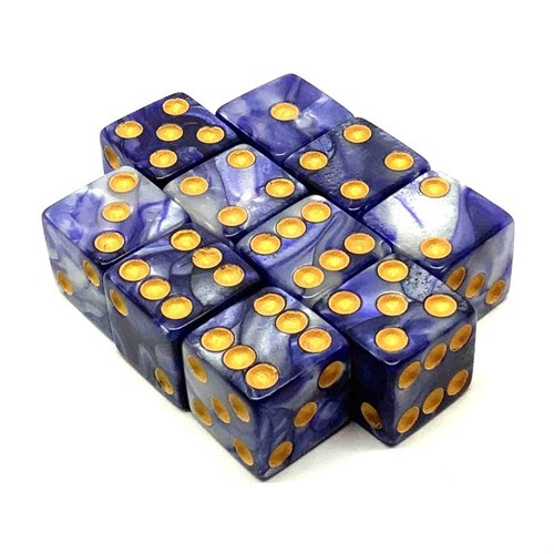 Dice Set 10 pcs. D6 Pearlescent "Secrets of the Deep" 16 mm with Square Corners - photo 25474