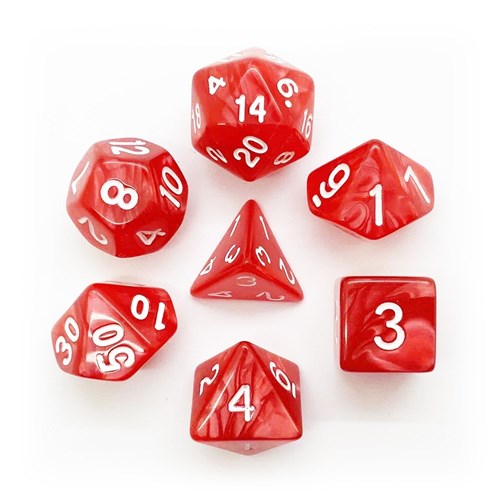7-Piece RPG Dice Set — Pearlescent Red - photo 25492