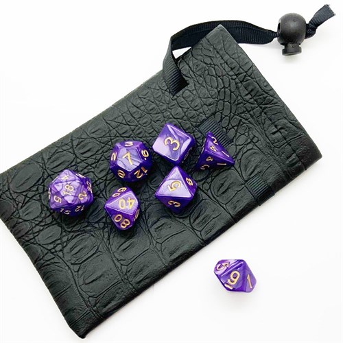 7-Piece RPG Dice Set — Purple with Gold - photo 25501