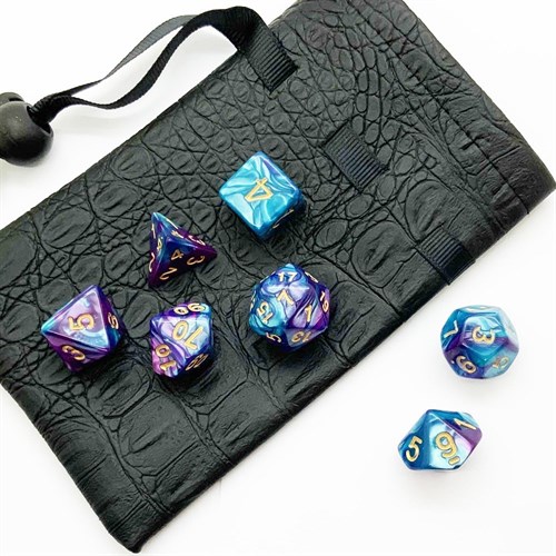 7-Piece RPG Dice Set — Pearlescent Turquoise-Purple - photo 25517