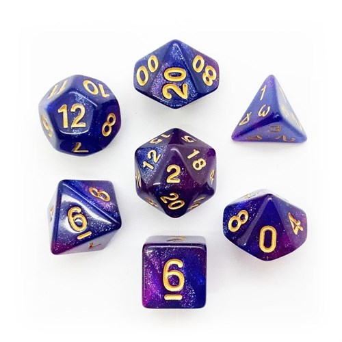 7-Piece RPG Dice Set — Pearlescent Blue-Purple - photo 25529
