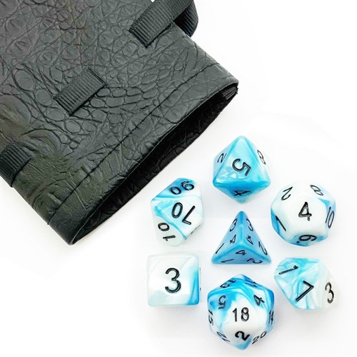 7-Piece RPG Dice Set — Blue-White - photo 25530