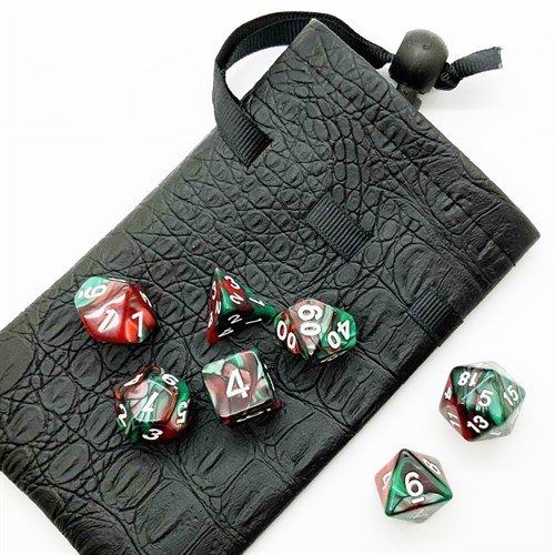 7-Piece RPG Dice Set — Pearlescent Red-Green - photo 25544
