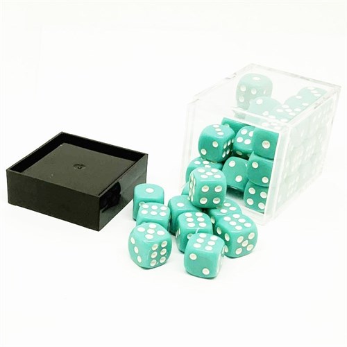 Dice Set 36 pcs. D6 Turquoise 12 mm - photo 25574
