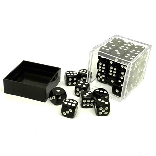 Dice Set 36 pcs. D6 Black 12 mm - photo 25580