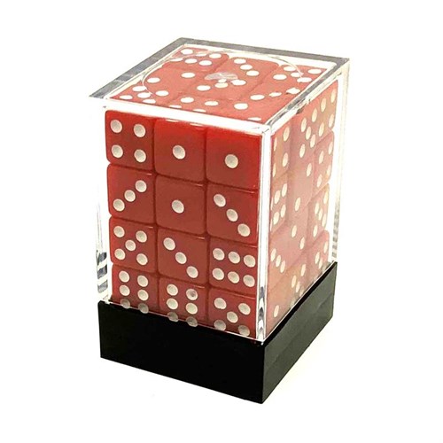 Dice Set 36 pcs. D6 Red with Sharp Corners 12 mm - photo 25589