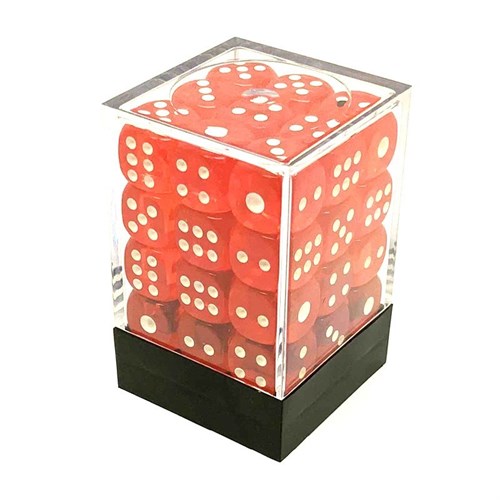 Dice Set 36 pcs. D6 Red Transparent 12 mm - photo 25593