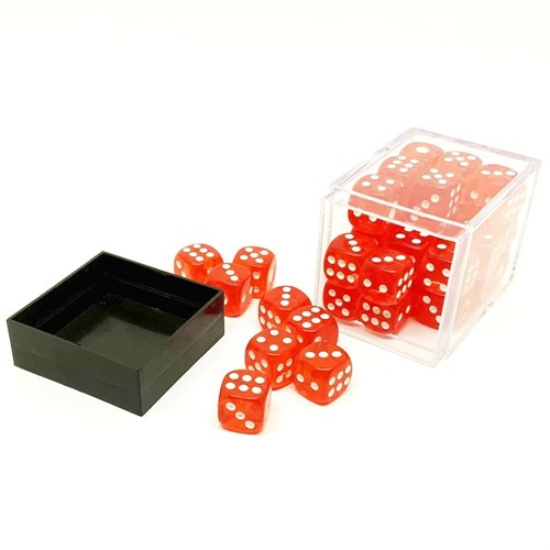 Dice Set 36 pcs. D6 Red Transparent 12 mm - photo 25594