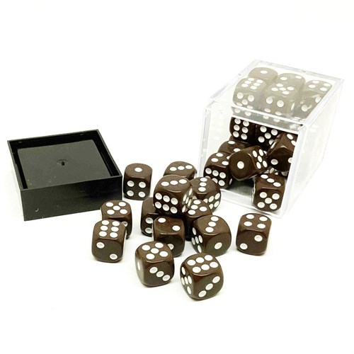 Dice Set 36 pcs. D6 Brown 12 mm - photo 25600