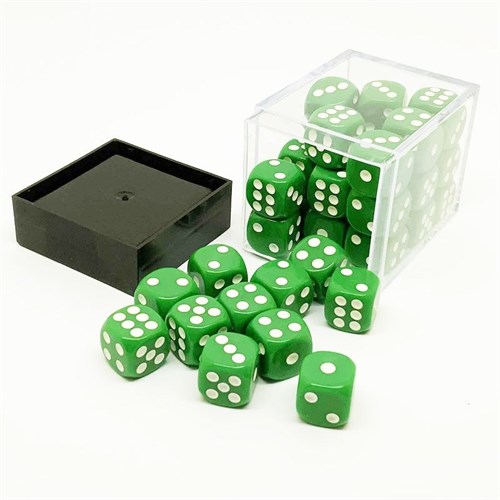Dice Set 36 pcs. D6 Green 12 mm - photo 25602